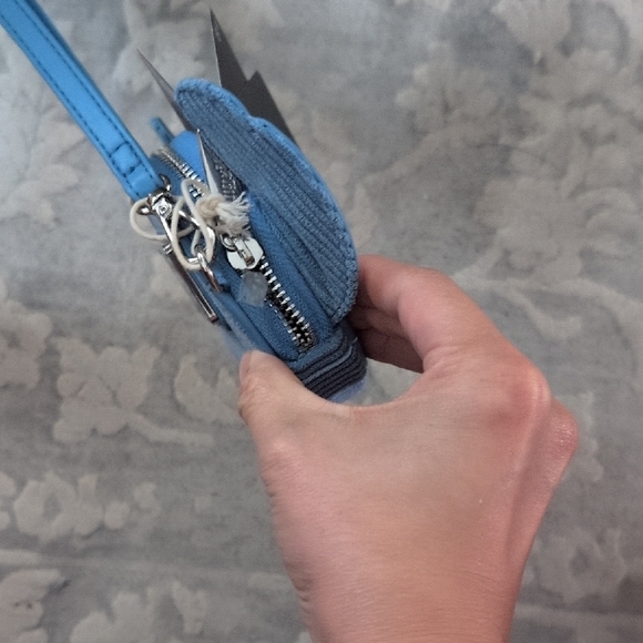 Loungefly Blue Figural Stitch Wristlet Coin Purse Bag NWT - Picture 9 of 11